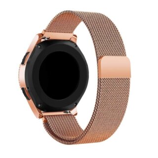 iKi Milaneseband Samsung Galaxy Watch 1 46mm / 3 45mm fém szíj (22mm széles) - rózsaszín